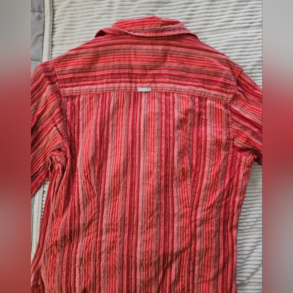 Columbia Red Striped Button-Up Shirt Size S - Picture 6 of 7